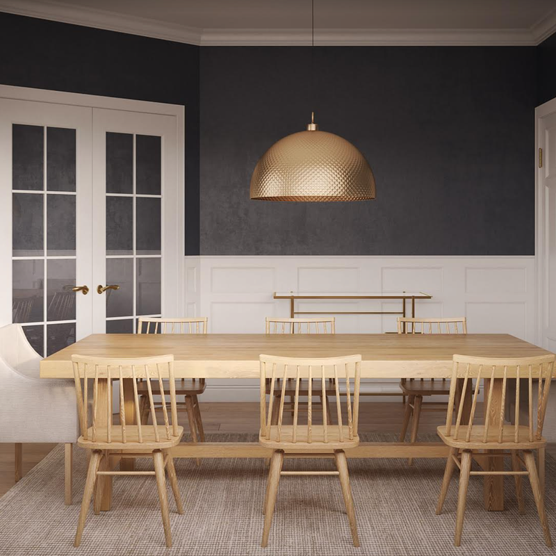 Bohemian, Coastal, Scandinavian Dining Room Design by Havenly Interior Designer Laura