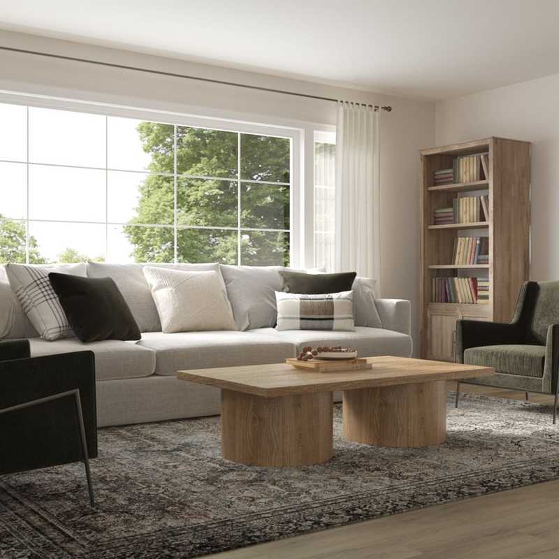 Contemporary, Classic, Traditional, Rustic, Midcentury Modern Living Room Design by Havenly Interior Designer Daniela