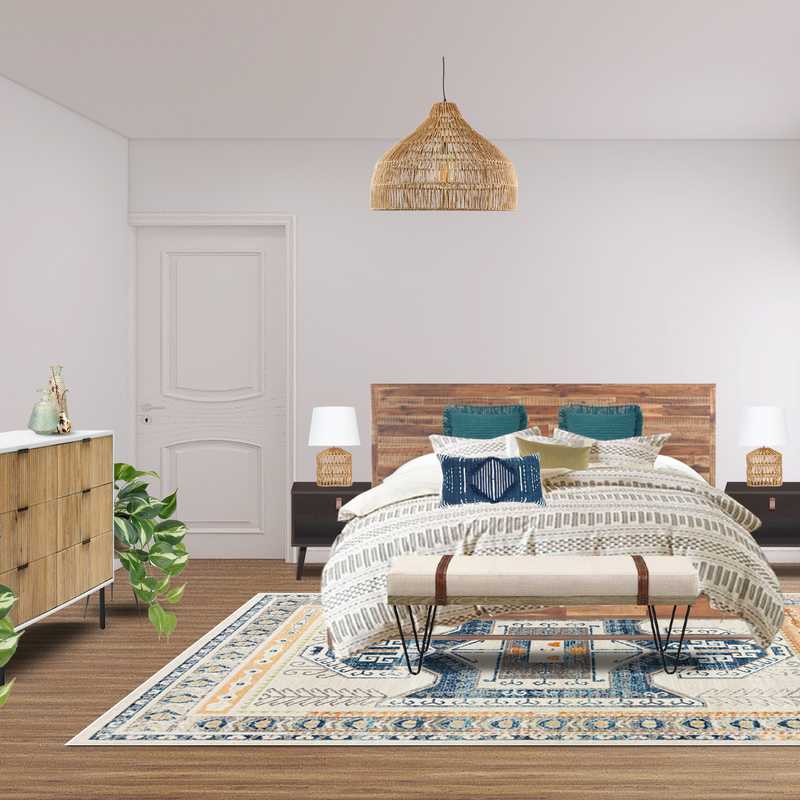 Eclectic, Bohemian, Scandinavian Bedroom Design by Havenly Interior Designer Daniela