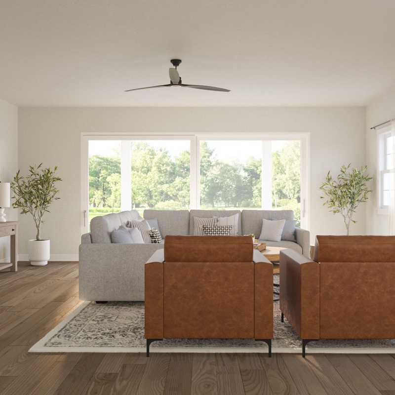 Contemporary, Farmhouse Living Room Design by Havenly Interior Designer Mariela