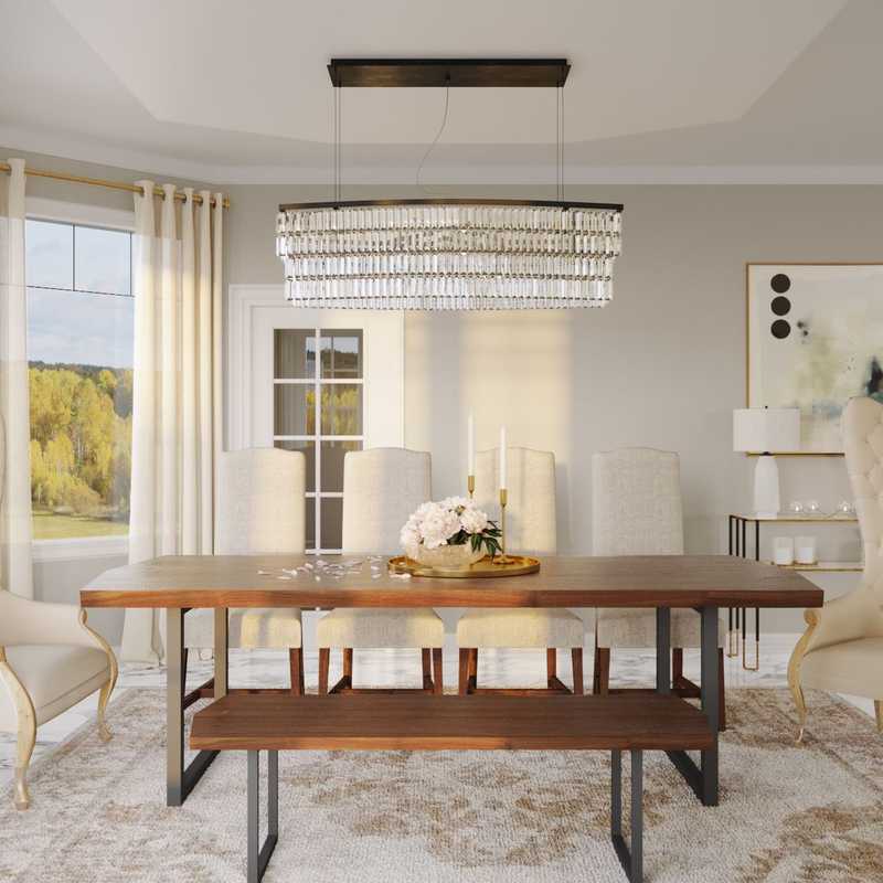 Contemporary, Modern Dining Room Design by Havenly Interior Designer Athina