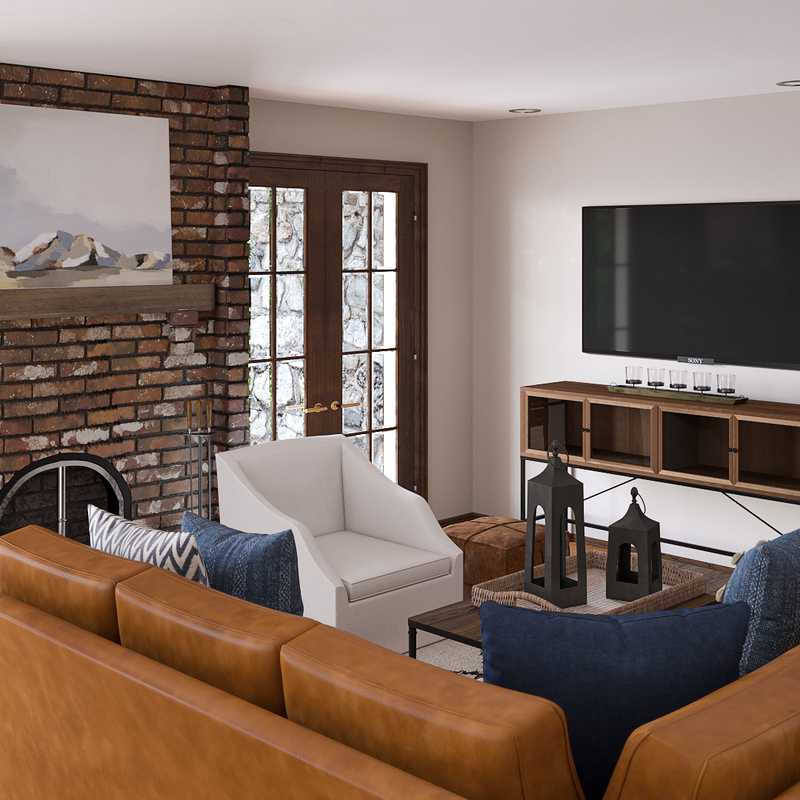 Farmhouse, Rustic Living Room Design by Havenly Interior Designer Samantha