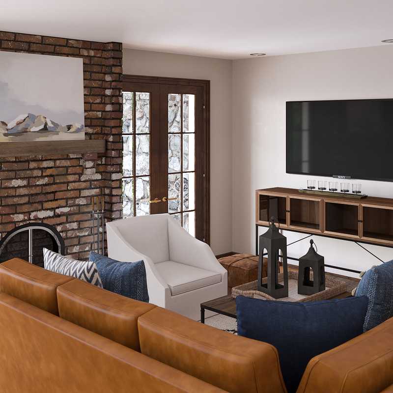 Farmhouse, Rustic Living Room Design by Havenly Interior Designer Samantha