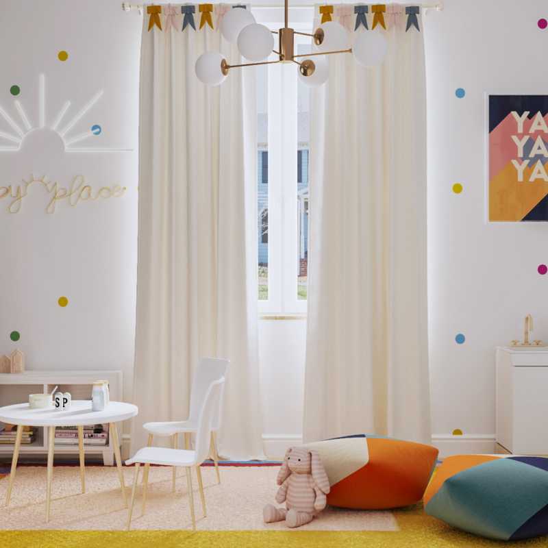 Contemporary, Modern, Eclectic, Preppy Playroom Design by Havenly Interior Designer Daniela