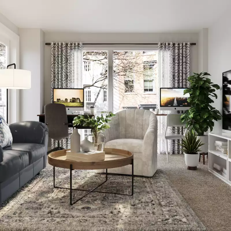 Contemporary, Modern, Coastal Living Room Design by Havenly Interior Designer Rumki