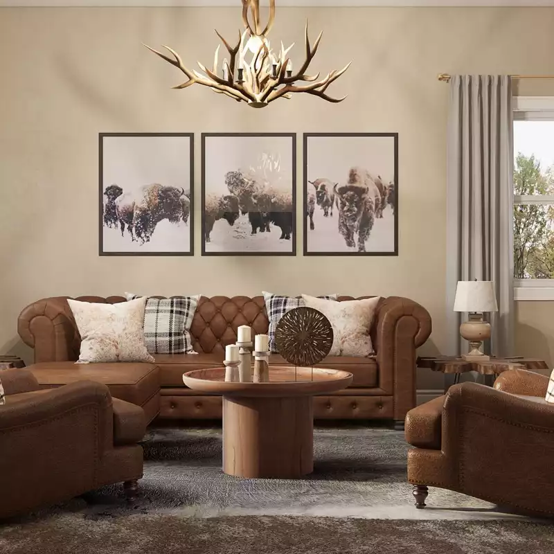 Industrial, Rustic Living Room Design by Havenly Interior Designer Dayana