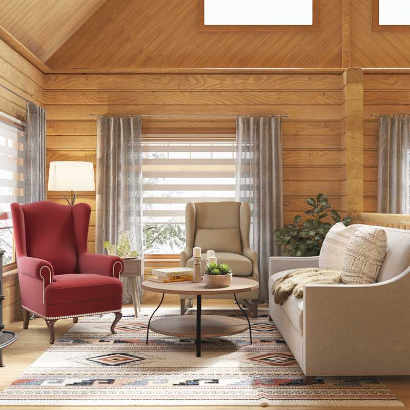 Farmhouse, Rustic, Vintage Living Room Design by Havenly Interior Designer David