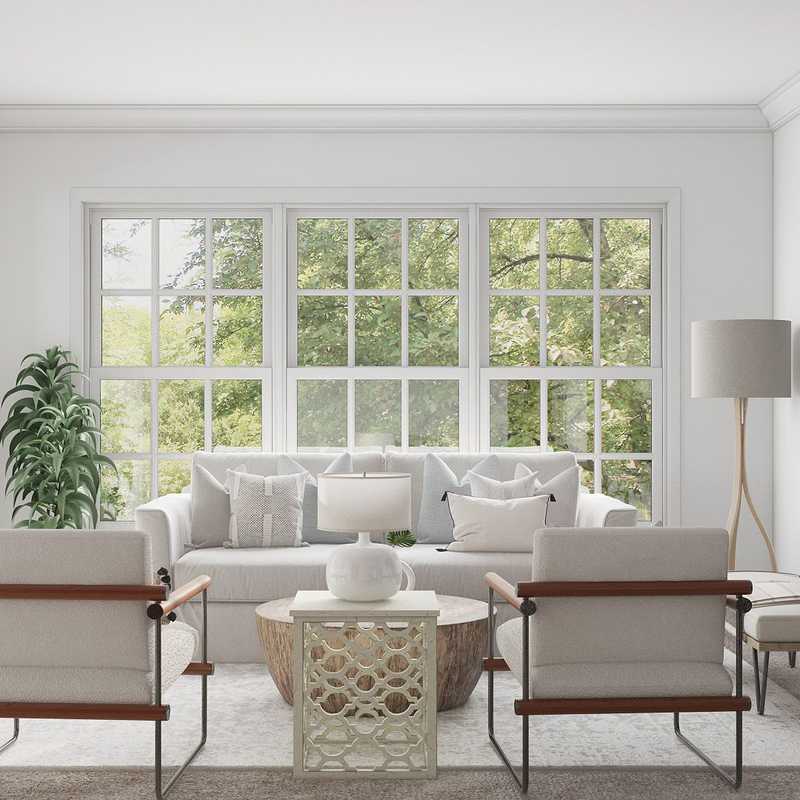 Contemporary, Modern, Coastal Living Room Design by Havenly Interior Designer Athina
