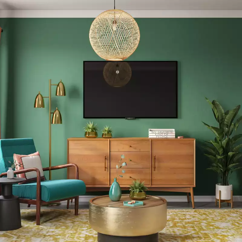 Midcentury Modern Living Room Design by Havenly Interior Designer Francisco