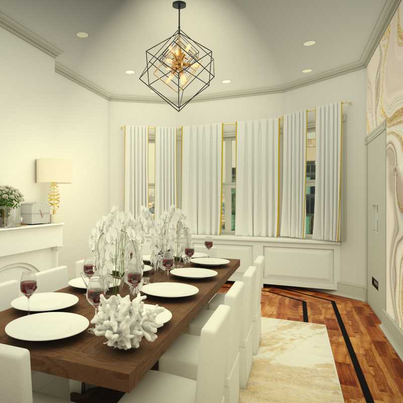 Modern, Eclectic, Glam Dining Room Design by Havenly Interior Designer Ridaa