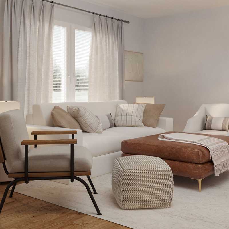 Modern, Industrial Living Room Design by Havenly Interior Designer Erin