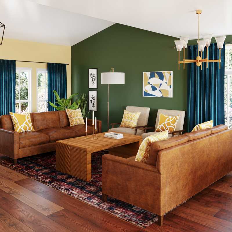 Midcentury Modern Living Room Design by Havenly Interior Designer Selene