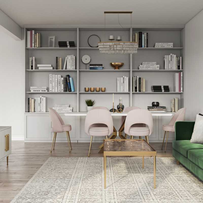 Eclectic, Glam Living Room Design by Havenly Interior Designer Jacqueline