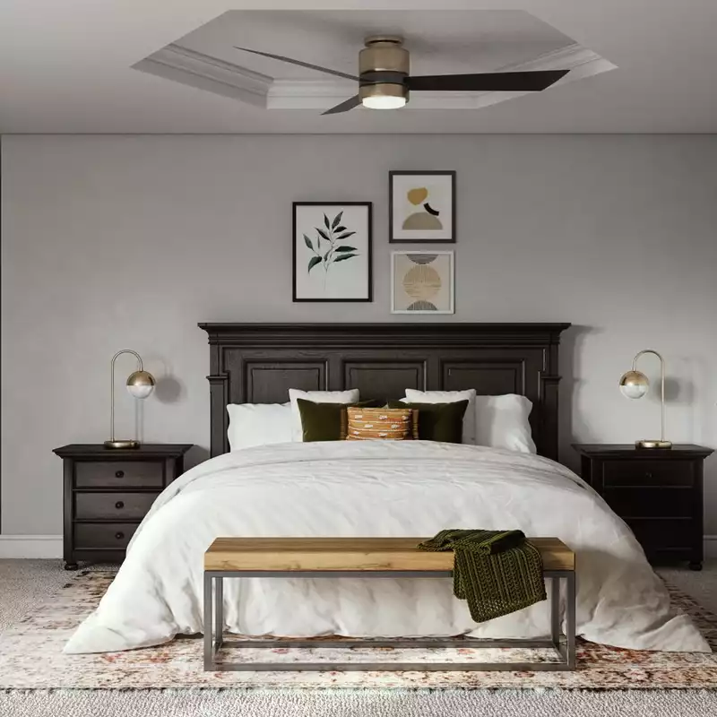 Contemporary, Midcentury Modern, Scandinavian Bedroom Design by Havenly Interior Designer Andrea