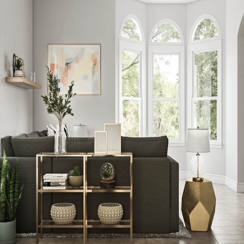Contemporary, Modern, Glam Living Room Design by Havenly Interior Designer Rumki