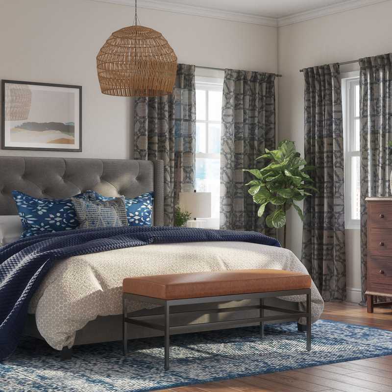 Modern, Eclectic, Bohemian Bedroom Design by Havenly Interior Designer Shelby