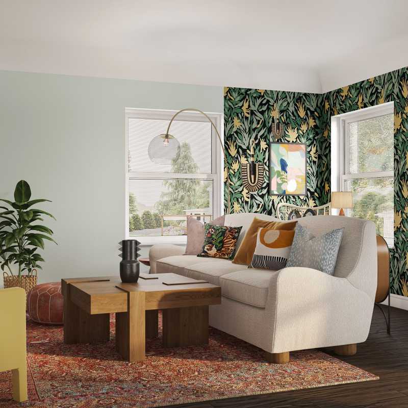 Eclectic, Glam, Global Living Room Design by Havenly Interior Designer Sara