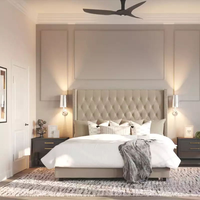 Contemporary, Modern, Glam Bedroom Design by Havenly Interior Designer Athina