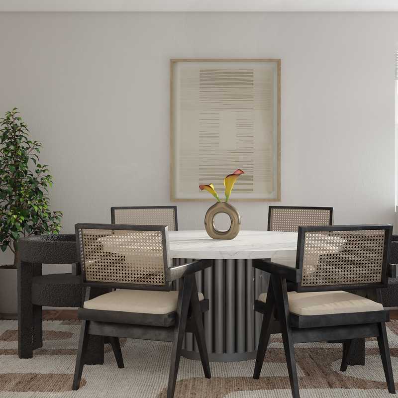 Eclectic, Bohemian Dining Room Design by Havenly Interior Designer Freddi