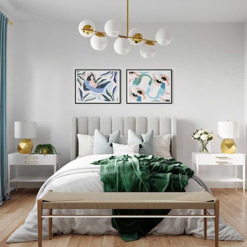 Contemporary, Coastal Bedroom Design by Havenly Interior Designer Athina