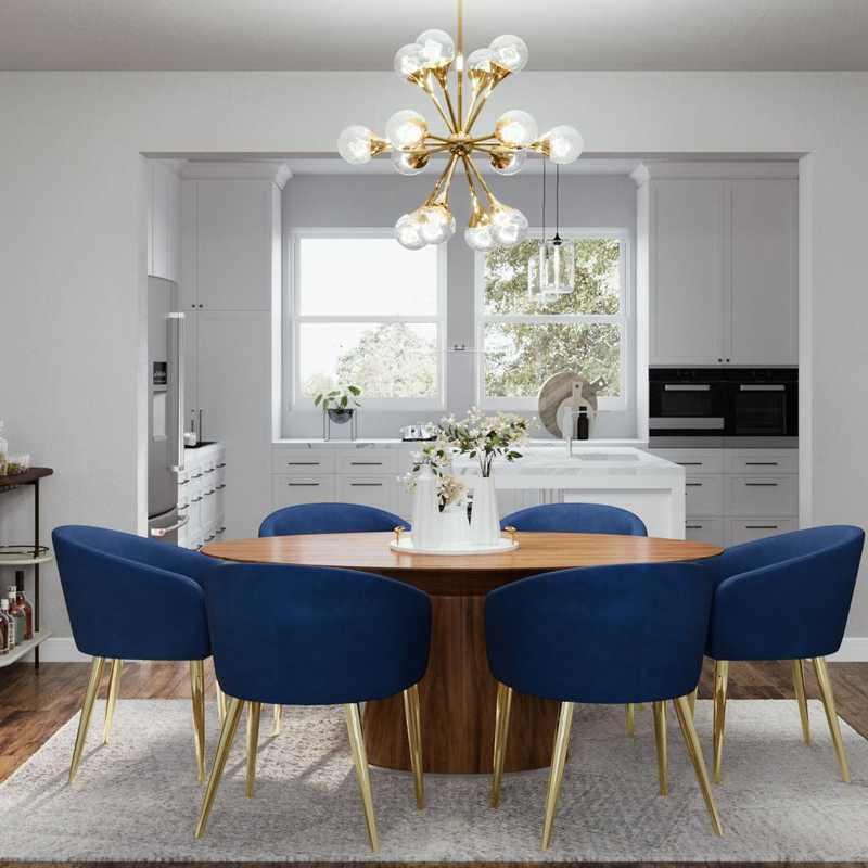 Contemporary, Modern, Glam Dining Room Design by Havenly Interior Designer Athina