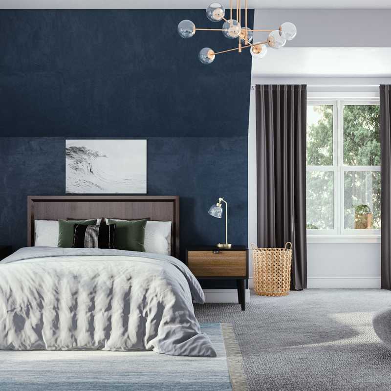 Midcentury Modern, Scandinavian Bedroom Design by Havenly Interior Designer Priscila