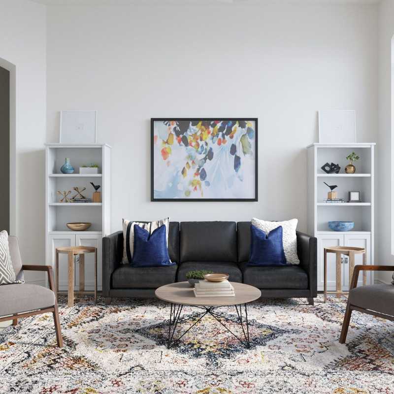 Modern, Midcentury Modern Living Room Design by Havenly Interior Designer Ambar