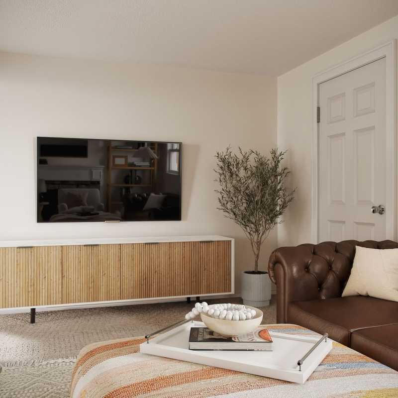 Contemporary, Bohemian, Vintage, Minimal Living Room Design by Havenly Interior Designer Daniela