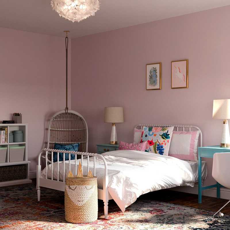 Classic, Eclectic, Bohemian, Transitional, Preppy Bedroom Design by Havenly Interior Designer Lisa