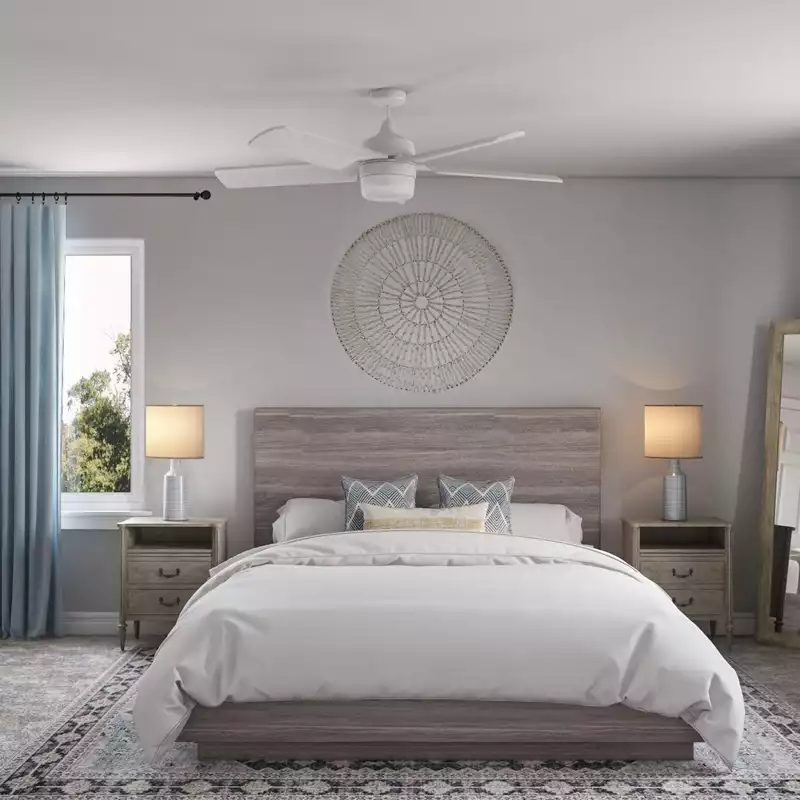 Coastal, Traditional, Farmhouse Bedroom Design by Havenly Interior Designer Lucila