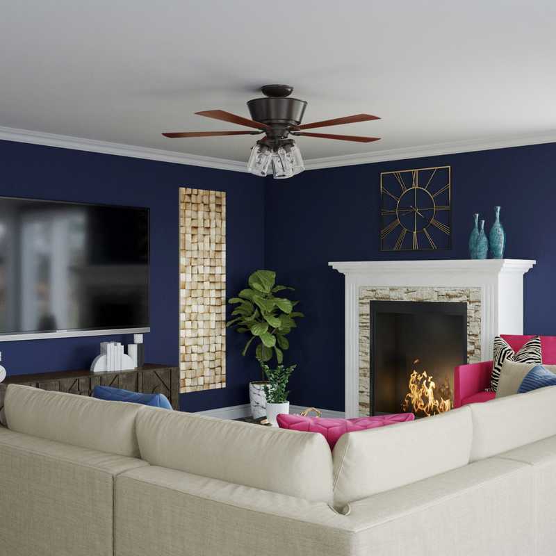 Contemporary, Modern, Glam Living Room Design by Havenly Interior Designer Chanel