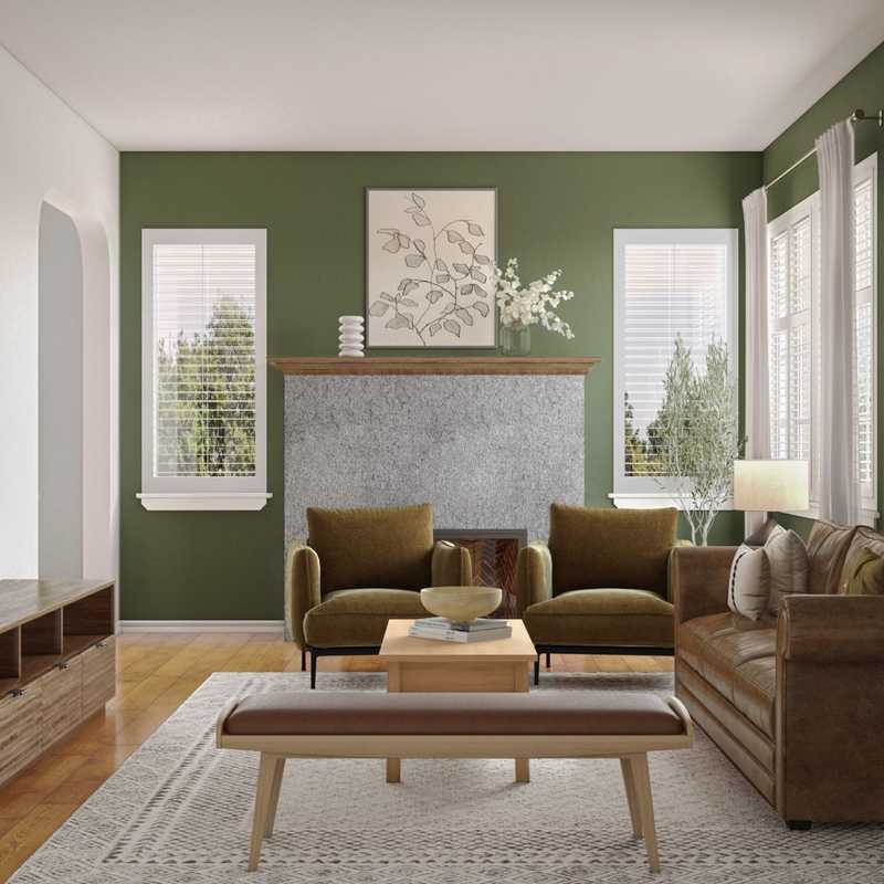 Modern, Industrial, Midcentury Modern Living Room Design by Havenly Interior Designer Daniela