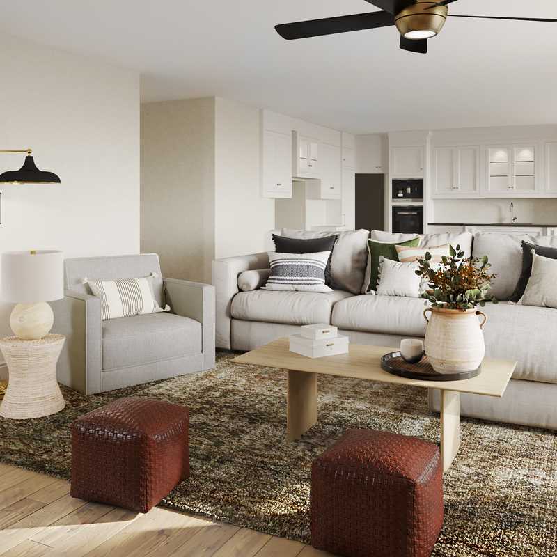 Modern, Transitional Living Room Design by Havenly Interior Designer Shelby