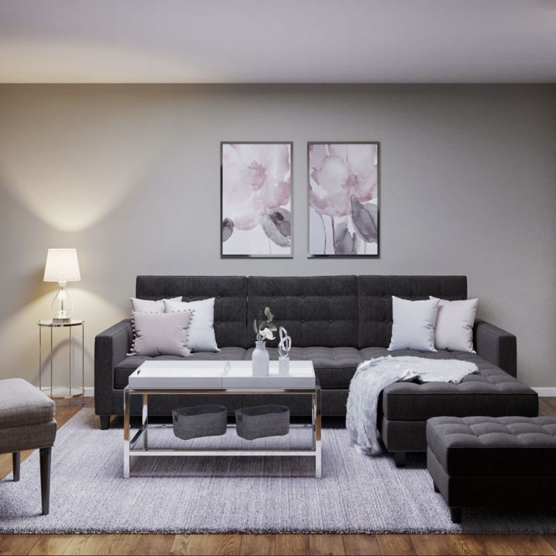 Contemporary, Modern, Glam Living Room Design by Havenly Interior Designer Rumki