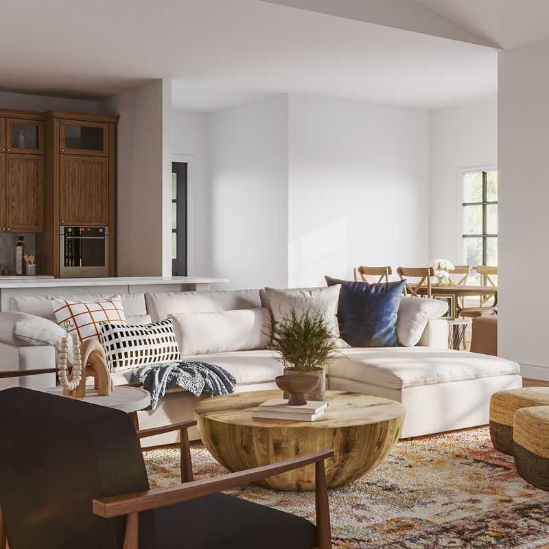 Modern, Bohemian, Farmhouse, Transitional, Midcentury Modern, Scandinavian Living Room Design by Havenly Interior Designer Brit