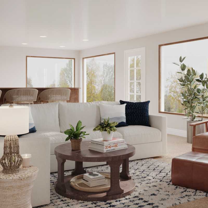 Coastal, Farmhouse Living Room Design by Havenly Interior Designer Marta