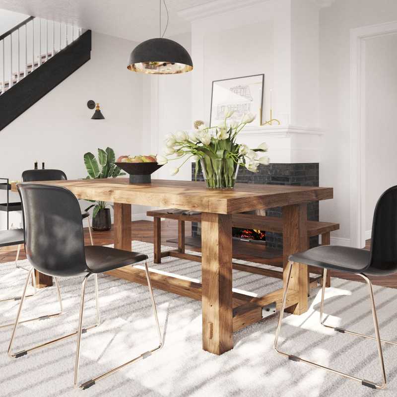 Contemporary, Industrial Dining Room Design by Havenly Interior Designer Astrid