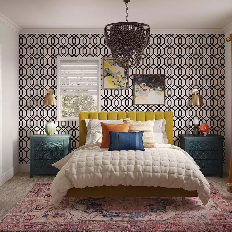 Eclectic, Bohemian Bedroom Design by Havenly Interior Designer Matina