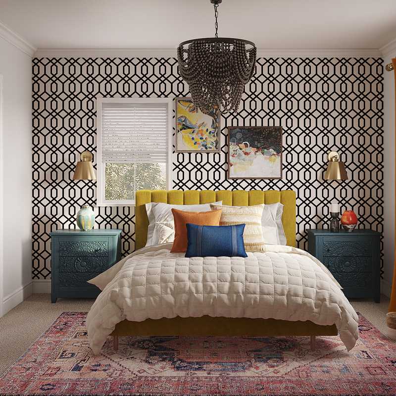 Eclectic, Bohemian Bedroom Design by Havenly Interior Designer Matina