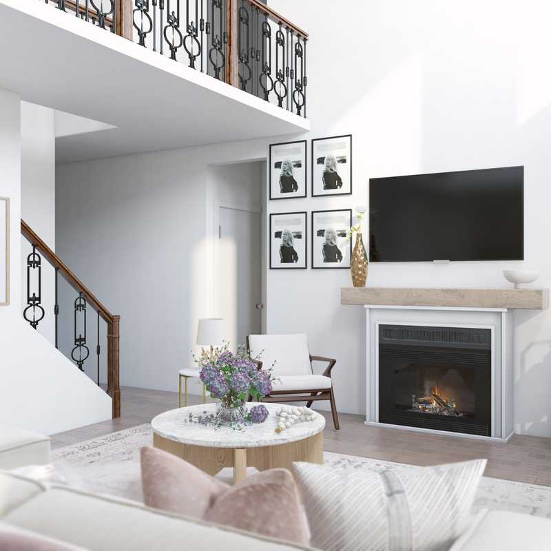Eclectic, Bohemian, Glam Living Room Design by Havenly Interior Designer Priscila