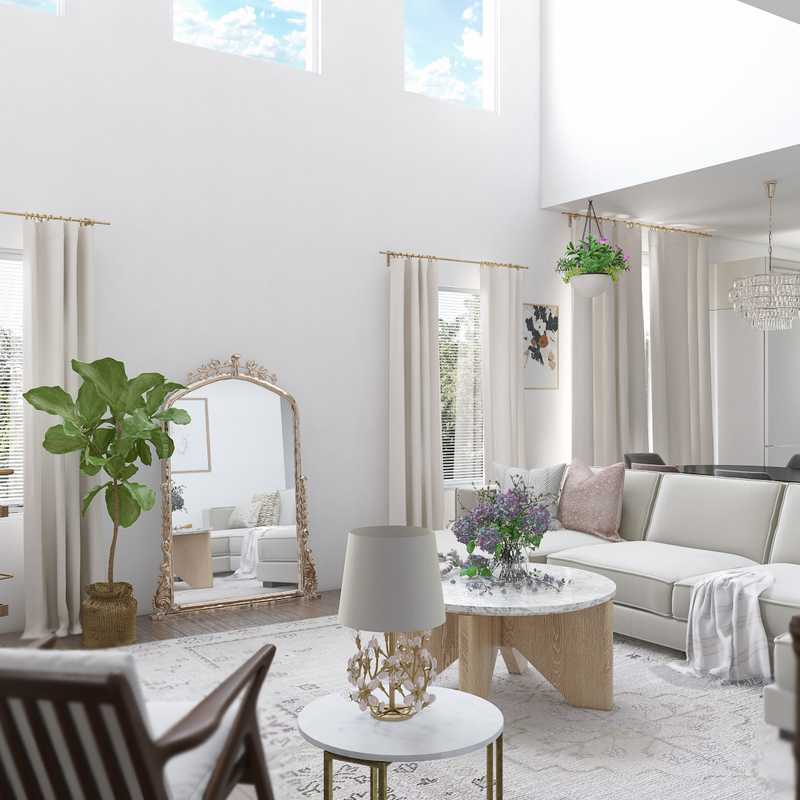Eclectic, Bohemian, Glam Living Room Design by Havenly Interior Designer Priscila