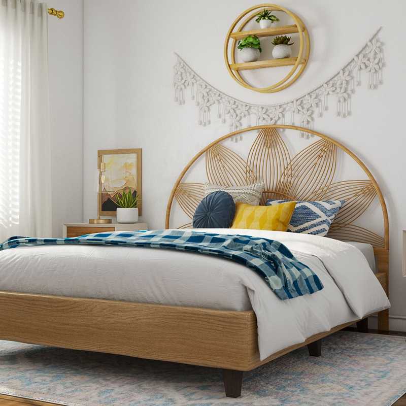 Eclectic, Bohemian Bedroom Design by Havenly Interior Designer Dalayah