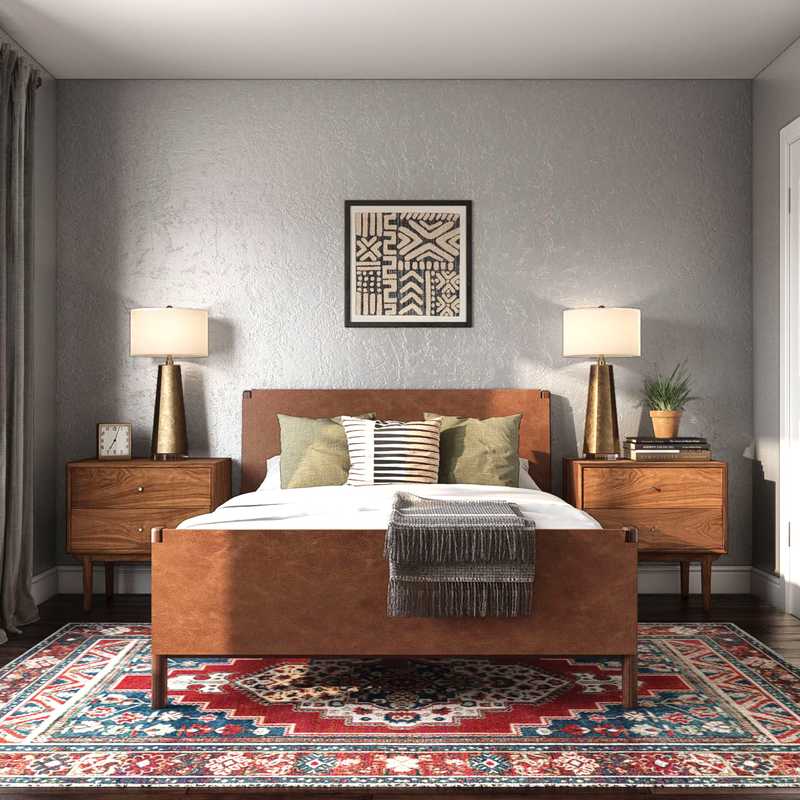 Classic, Library, Vintage, Midcentury Modern Bedroom Design by Havenly Interior Designer David