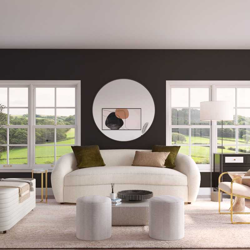 Contemporary Living Room Design by Havenly Interior Designer Anny