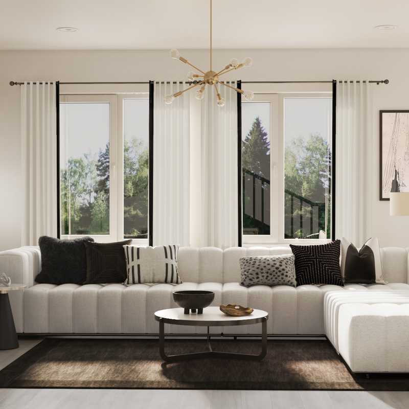 Modern, Minimal Living Room Design by Havenly Interior Designer Angie