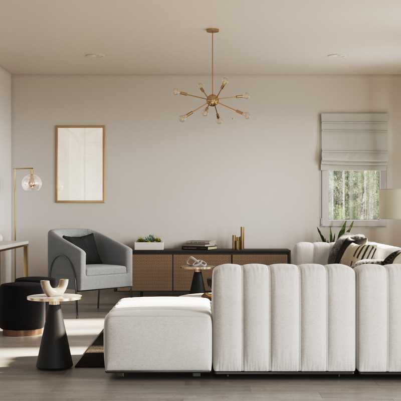 Modern, Minimal Living Room Design by Havenly Interior Designer Angie