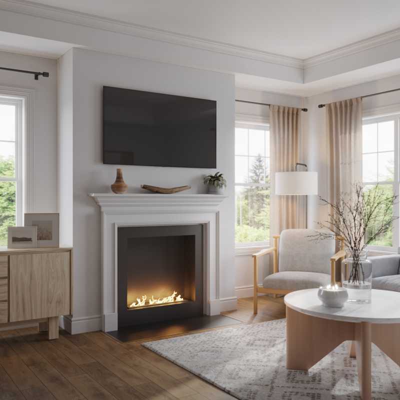 Modern, Bohemian, Scandinavian Living Room Design by Havenly Interior Designer Alexis