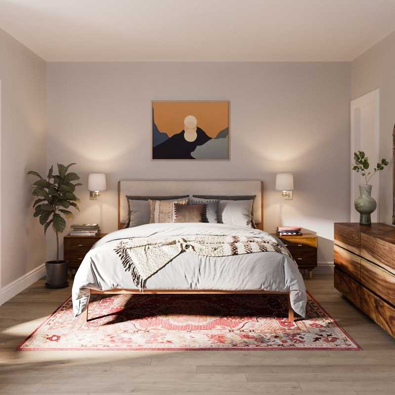 Modern, Vintage, Global, Midcentury Modern Bedroom Design by Havenly Interior Designer David