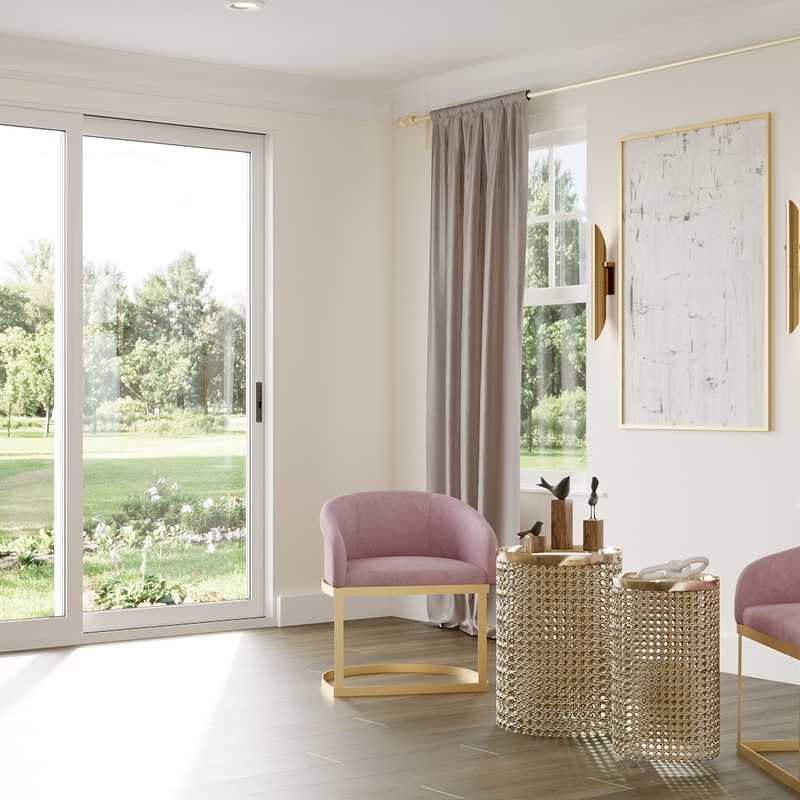 Contemporary, Glam Living Room Design by Havenly Interior Designer Maria