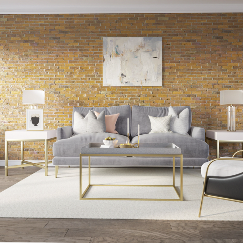 Contemporary, Modern, Glam Living Room Design by Havenly Interior Designer Rumki